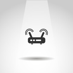 Wi Fi router vector icon, Wi Fi router simple isolated icon