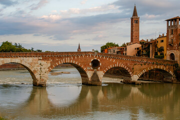 bridge over the river adige 
