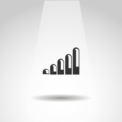 gsm icon. mobile signal vector icon, gsm simple isolated icon