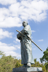 坂本龍馬の銅像　長崎市風頭公園