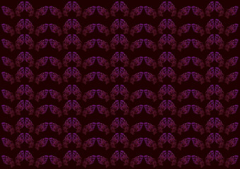 Butterfly inspired designed border  on maroon background.