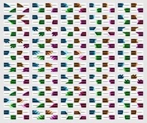Mega set of abstract banners design. Collection of web banner template. modern template design for web, ads, flyer, poster with 4 different colors vector illustration
