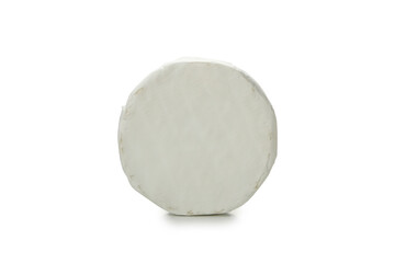 Delicious camembert cheese isolated on white background