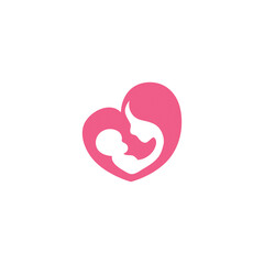 mothers love. moms and baby logo designs icon