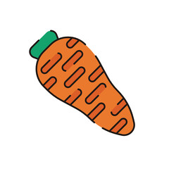 Vegetable Icon. Carrot Icon.