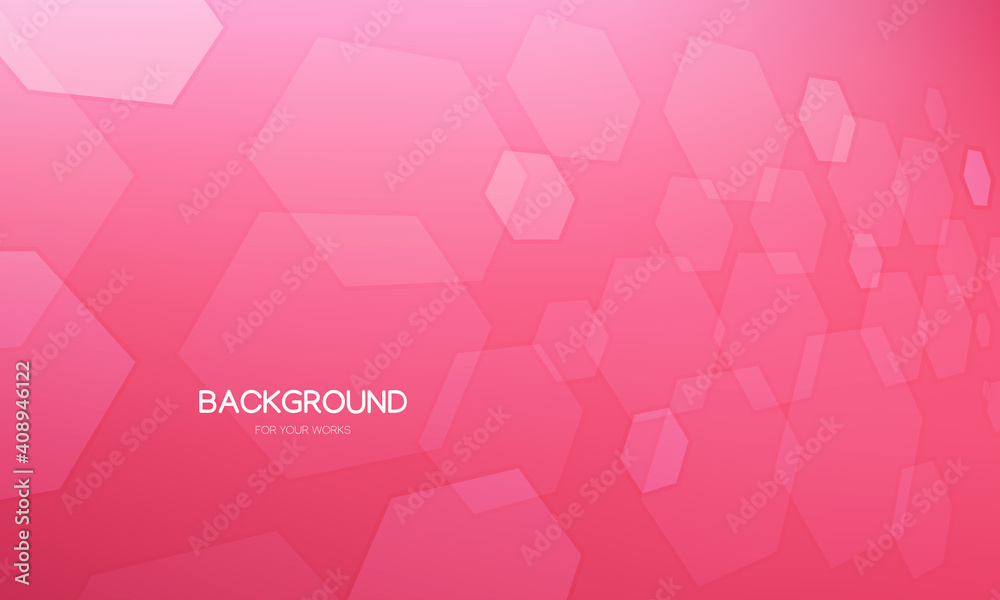 Aufkleber Abstract background vector illustration. Gradient pink with geometric shapes composition.