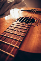 Fototapeta premium close up of guitar