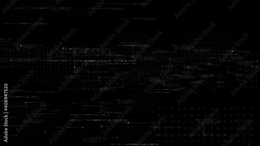 Aufkleber Futuristic simulation of 5G network concept, artificial intelligence deep learning performing analytic computational head up display