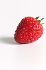 A ripen strawberry isolated on white background
