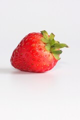 A ripen strawberry isolated on white background