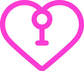 Heart vector icons. love symbols isolated. Modern outline style icons collection.