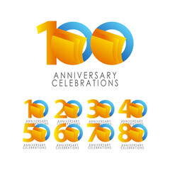 100 Years Anniversary Celebration Vector Template Design Illustration