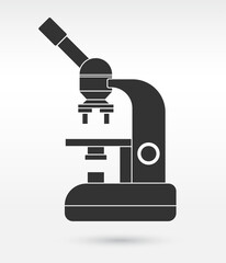 Black vector microscope icon