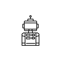 bot, robot and consultant icon. internet marketing icon. perfect to logo, presentation template, website, application, and more product. vector icon design line style