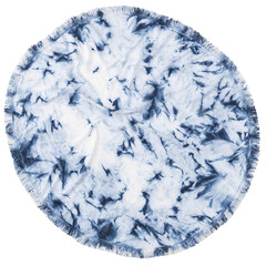 Tie dye Turkish towel shibori pattern on fouta fabric. Watercolor painted beach towel isolated on...