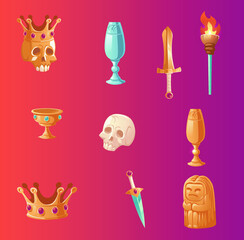 cute funny cartoon treasure illustration game graphics