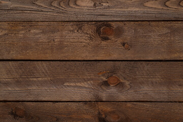    Old  wooden matte brown color horizontal texture as background.  Vintage, country, village concept.