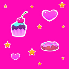 beautiful bright color illustration on the theme of love