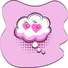 beautiful bright color illustration on the theme of love