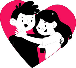 beautiful bright color illustration on the theme of love