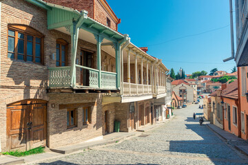 The alleys of the old town. old Signakhi Kakheti, Georgia.