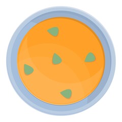 Soup bowl airline icon. Cartoon of soup bowl airline vector icon for web design isolated on white background