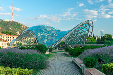 The bridge of peace in Tbilisi, Georgia. © kosmos111