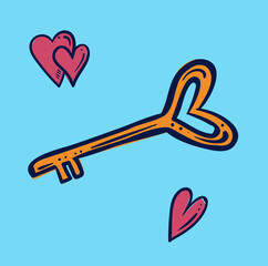 beautiful bright color illustration on the theme of love