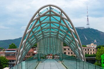 The bridge of peace in Tbilisi, Georgia.