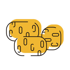 Vegetable Icon. Potatoes Line Icon. 