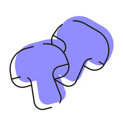 Vegetable Icon. Mushroom Line Icon. 