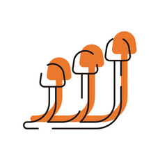 Vegetable Icon. Mushroom Line Icon. 