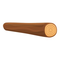 Wood round trunk icon. Cartoon of wood round trunk vector icon for web design isolated on white background