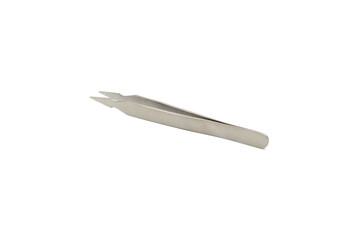 Precision Stainless Steel Tweezers or Sharp Tweezers isolated on white background with clipping path...
