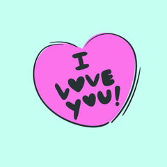 beautiful bright color illustration on the theme of love