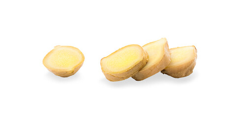 fresh ginger isolated on white background