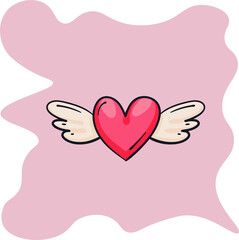 beautiful bright color illustration on the theme of love