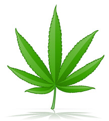 cannabis marijuana leaf medicinal drug legalization vector illustration