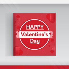Valentine's Day Sale template Vector