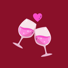 beautiful bright color illustration on the theme of love