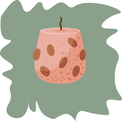 beautiful vector colored candle for spa, meditation and relaxation