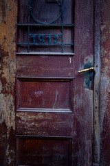 old door with handle