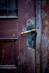 old door with lock