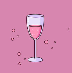 beautiful cute color cartoon valentine's day illustration