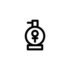 Female perfume icon with Venus symbol as a symbol of feminism. Icon design for international women's day celebrations