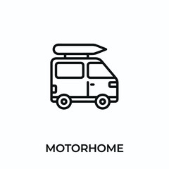 motorhome icon vector. mobile home sign symbol for modern design. Vector illustration	