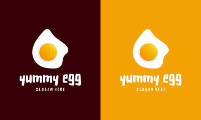 Fresh Fried Egg Logo template designs, Yummy egg logo vector illustration