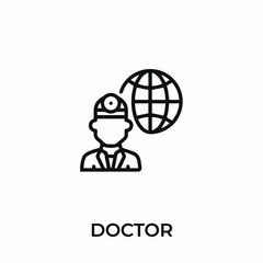 doctor icon vector. doctor sign symbol for modern design. Vector illustration	