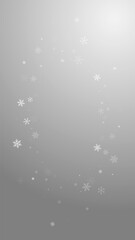 Sparse snowfall Christmas background. Subtle flyin