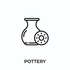 pottery icon vector. pottery sign symbol for modern design. Vector illustration	